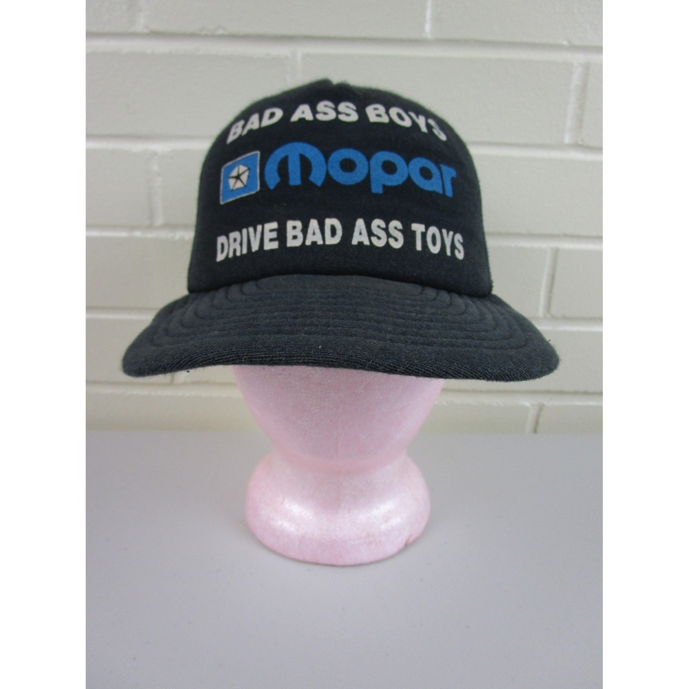 Vintage Mopar Snapback Trucker Hat 1980's Screen Stars‎ Bad Boys Bad Toys 50/50